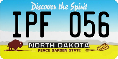 ND license plate IPF056