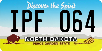 ND license plate IPF064