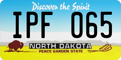 ND license plate IPF065
