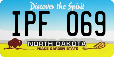 ND license plate IPF069