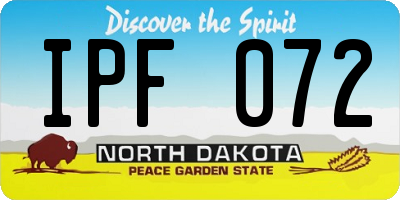 ND license plate IPF072