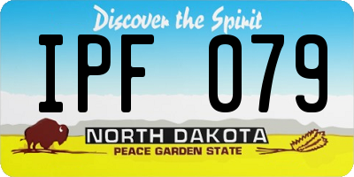 ND license plate IPF079