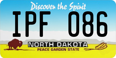 ND license plate IPF086