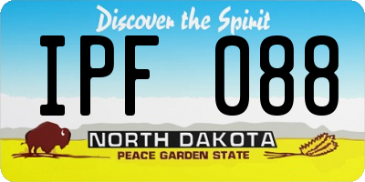 ND license plate IPF088