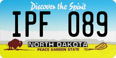 ND license plate IPF089