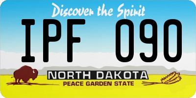 ND license plate IPF090