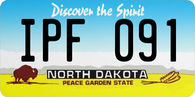 ND license plate IPF091