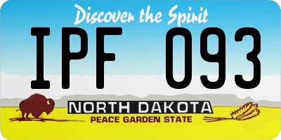 ND license plate IPF093