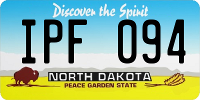 ND license plate IPF094