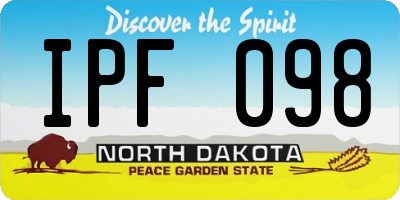 ND license plate IPF098