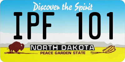 ND license plate IPF101