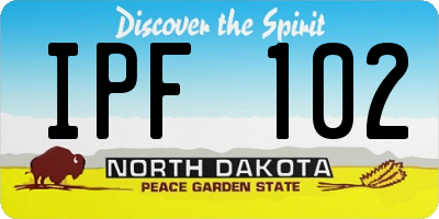 ND license plate IPF102
