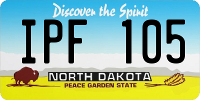 ND license plate IPF105