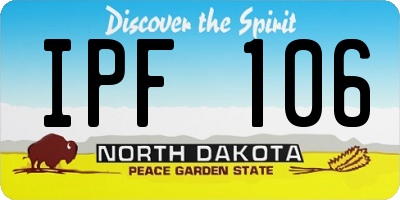 ND license plate IPF106
