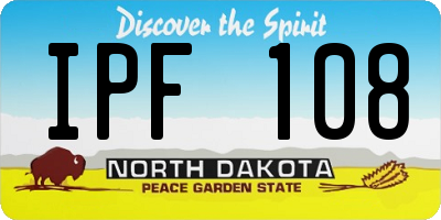 ND license plate IPF108