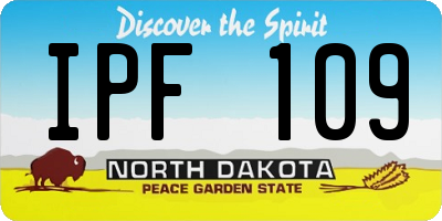 ND license plate IPF109