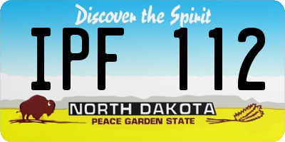 ND license plate IPF112