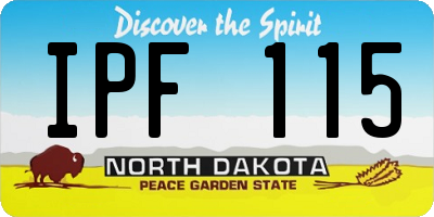 ND license plate IPF115