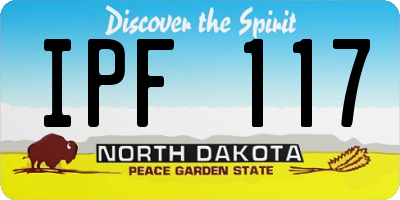 ND license plate IPF117