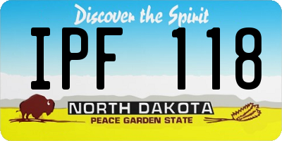 ND license plate IPF118