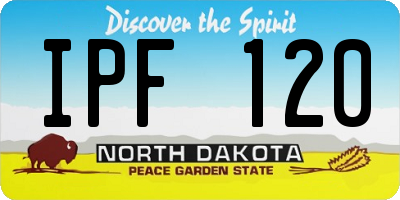 ND license plate IPF120