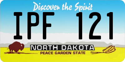 ND license plate IPF121