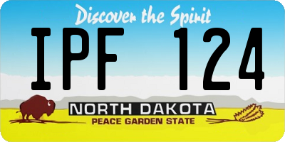 ND license plate IPF124