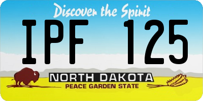 ND license plate IPF125