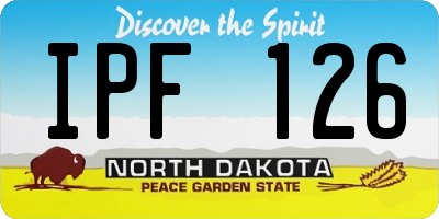 ND license plate IPF126