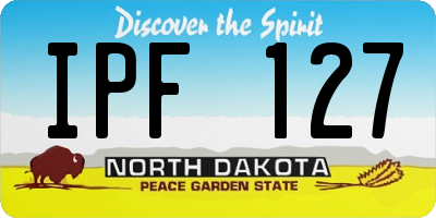 ND license plate IPF127