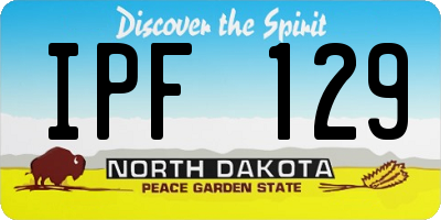 ND license plate IPF129