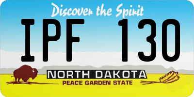 ND license plate IPF130