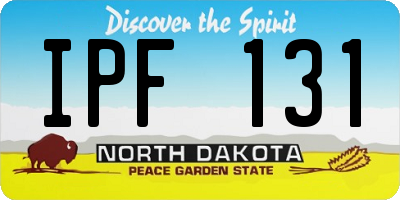 ND license plate IPF131