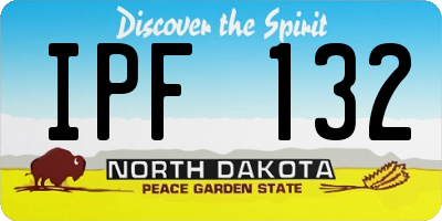 ND license plate IPF132
