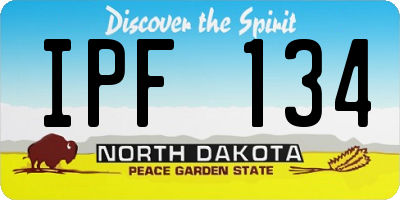 ND license plate IPF134