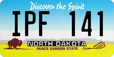 ND license plate IPF141