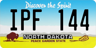 ND license plate IPF144