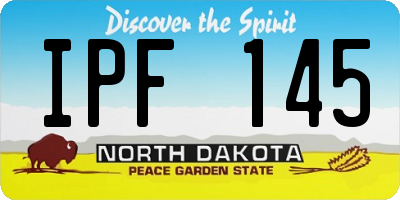 ND license plate IPF145