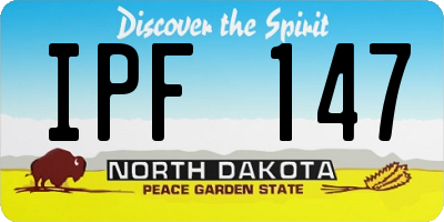 ND license plate IPF147