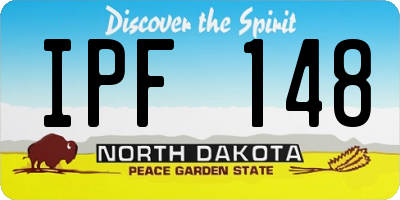 ND license plate IPF148