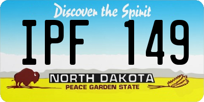 ND license plate IPF149