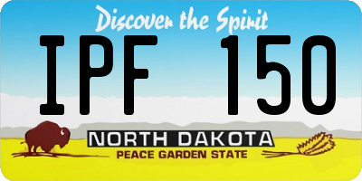 ND license plate IPF150