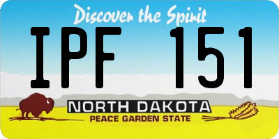 ND license plate IPF151