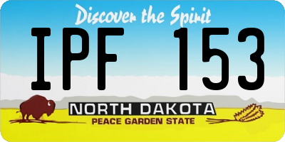ND license plate IPF153