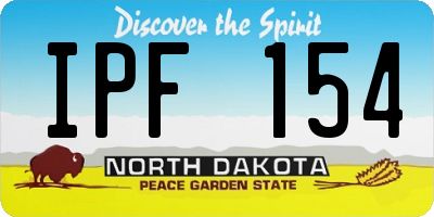 ND license plate IPF154
