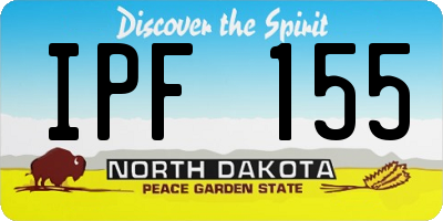 ND license plate IPF155