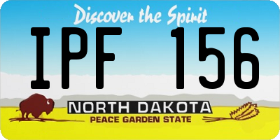 ND license plate IPF156