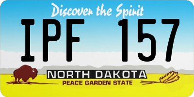 ND license plate IPF157