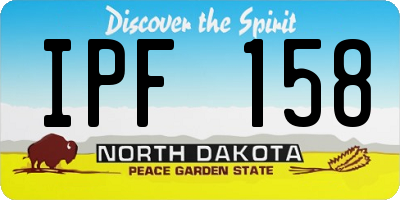 ND license plate IPF158