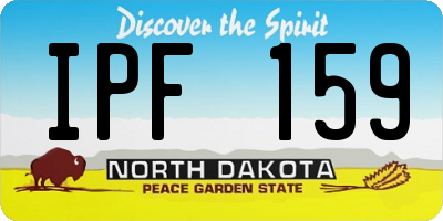 ND license plate IPF159